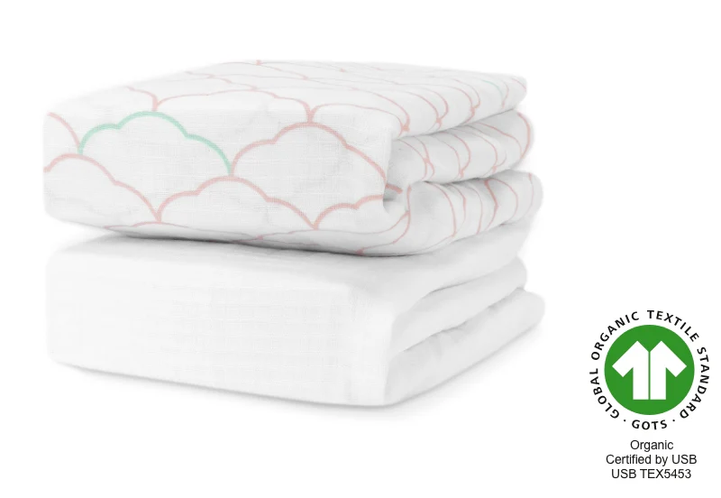 Breathable Organic Fitted Mini Crib Sheets - Image 36