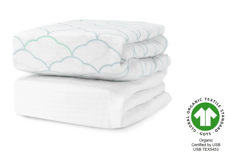 Breathable Organic Fitted Mini Crib Sheets - Image 37