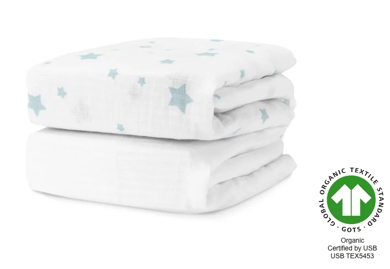 Breathable Organic Fitted Mini Crib Sheets - Image 44