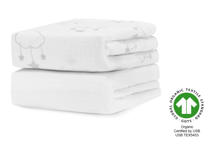 Breathable Organic Fitted Mini Crib Sheets - Image 48